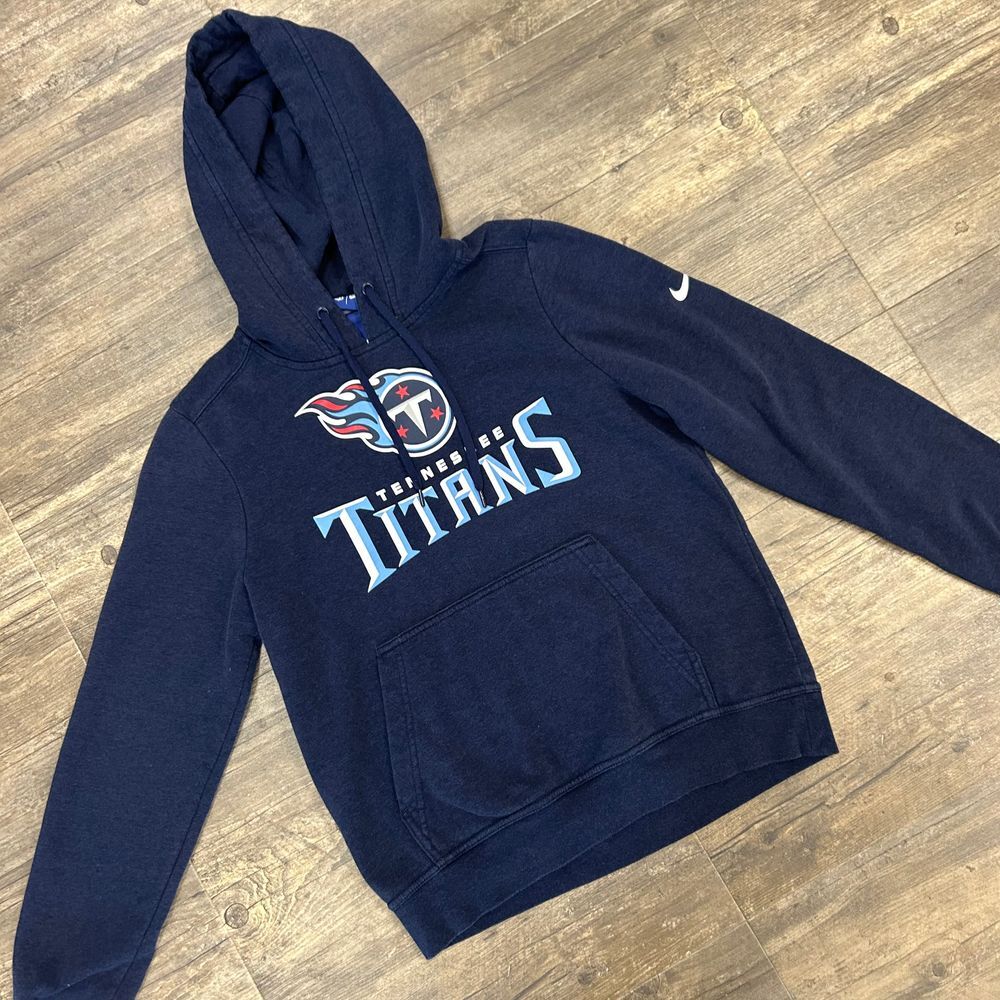 Nike Tennessee Titans‎ Women Hoodie Sweatshirt Size Small Blue Logo (611)